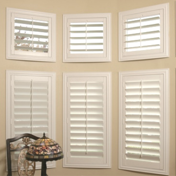 Sunburst shutters on a Miami bay window