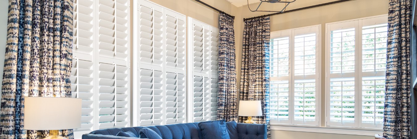 Interior shutters in Sweetwater family room