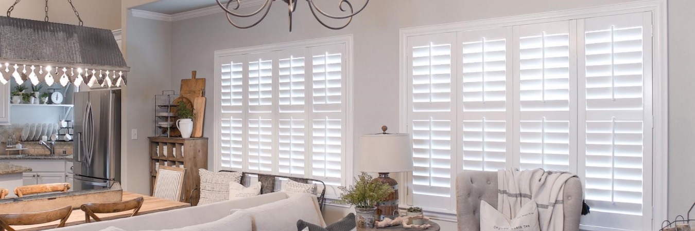 Interior shutters in Aventura kitchen