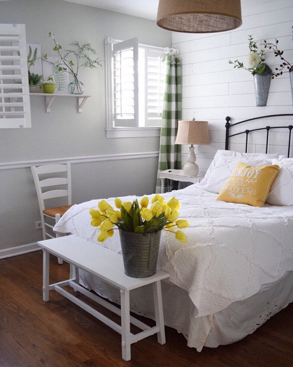 Miami cottage bedroom shutters