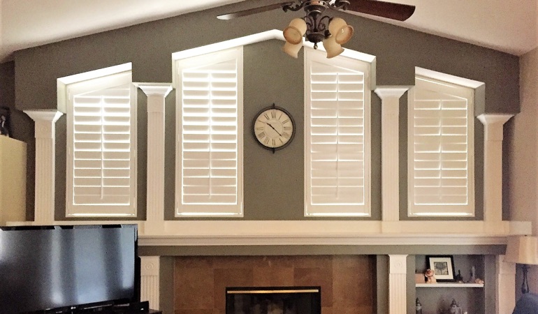 These Polywood shutters will look sturdy 10, 20 or even 30 years later. Polywood Shutters in Family Room in Miami